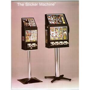 The Sticker Machine Vending Machine Sales Flyer Vintage Retro Original 8.5" x 11